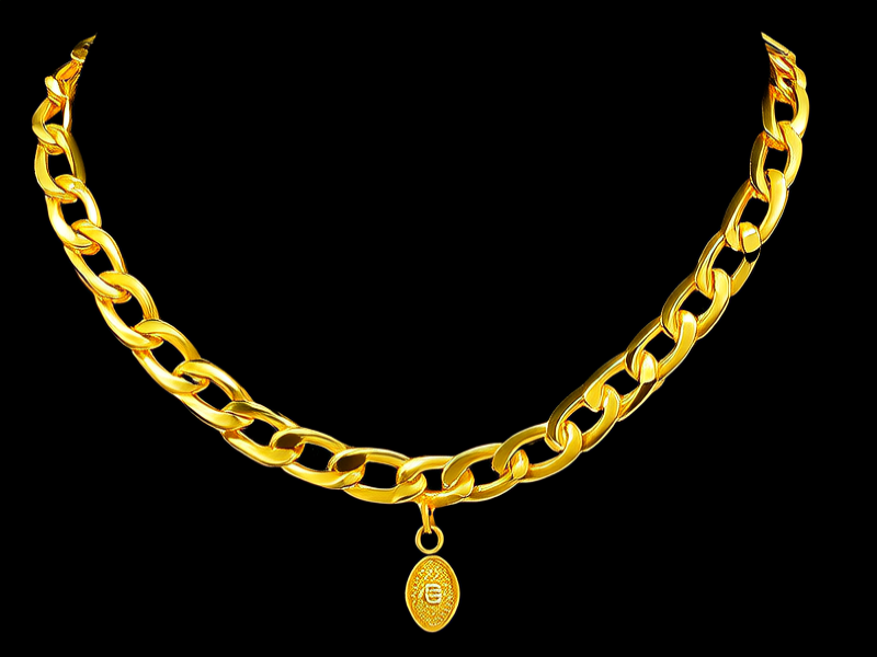 黄金项链单链图片